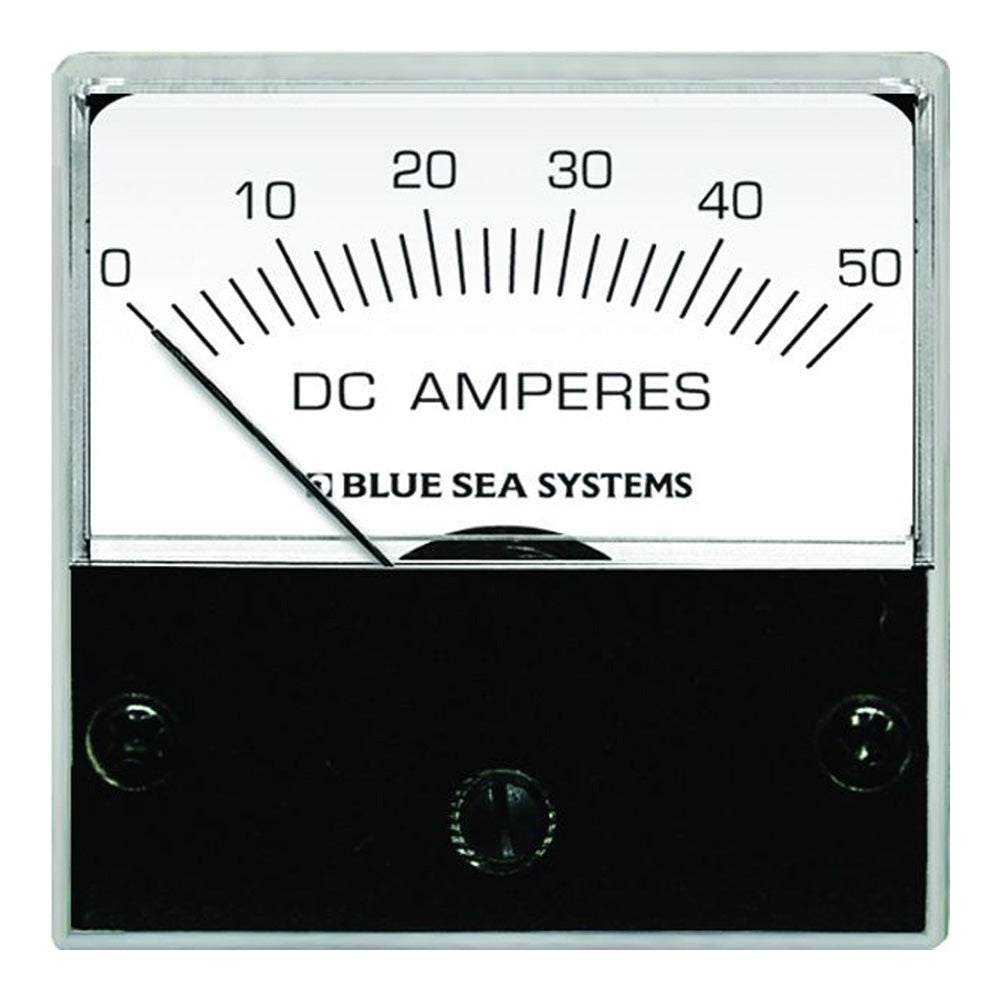 Blue Sea 8041 DC Analog Micro Ammeter - 2" Face, 0-50 Amperes DC-Electrical-1-Tiny Boat Nation