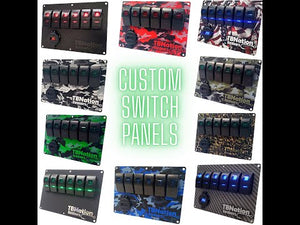 TBNation Switch Panel | Assorted Colors | 6 gang rocker switch panels
