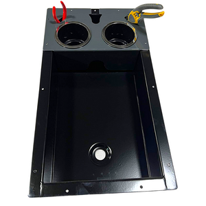 Premium Recessed Trolling Motor Pedal Tray-Aluminum-3-Tiny Boat Nation