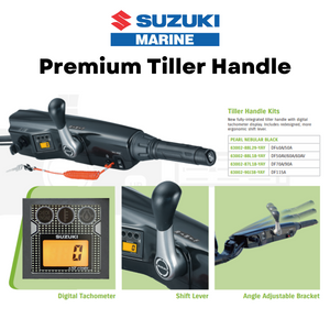 Suzuki 40 HP DF40ATL4 - Outboard Motor-Boat Outfitting-Premium Tiller Handle w/ Display-3-Tiny Boat Nation