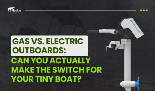 Comparison of gas and electric outboards for small boats, exploring the feasibility of switching between the two options.