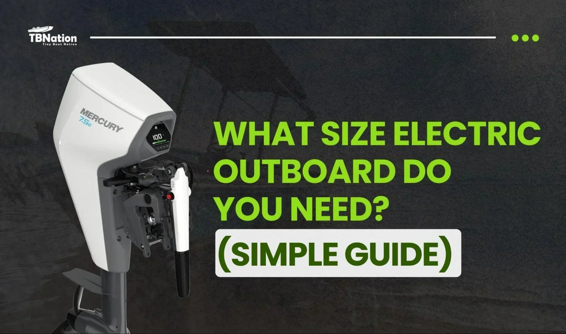 Image illustrating factors to consider when choosing the size of an electric outboard motor for your boat.