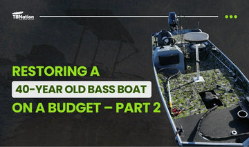 Step-by-step restoration of a 40-year-old bass boat on a budget, showing sanding, painting, and replacing worn parts to bring the vintage boat back to life while keeping costs low.