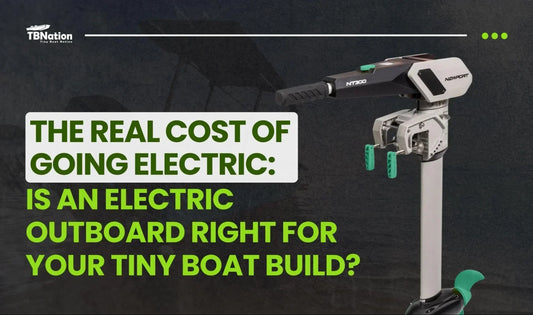 Image shows a graph comparing the costs of running an electric outboard motor.