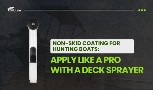 Non-skid boat deck coating sprayer tool for hunting and fishing boats