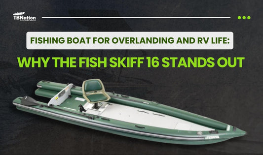 Fish Skiff 16 lightweight fishing boat designed for overlanding, RV travel, and shallow water fishing.