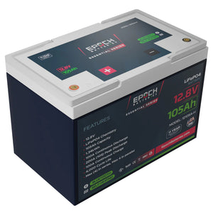 12V 105AH Group 24 LiFePO4 Battery with Heated & Bluetooth Features-Marine Battery-1-Tiny Boat Nation