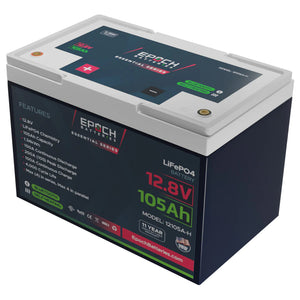 12V 105AH Group 24 LiFePO4 Battery with Heated & Bluetooth Features-Marine Battery-2-Tiny Boat Nation