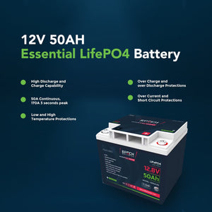 12V 50AH LiFePO4 Battery Epoch Essentials with Bluetooth Feature-Marine Battery-10-Tiny Boat Nation