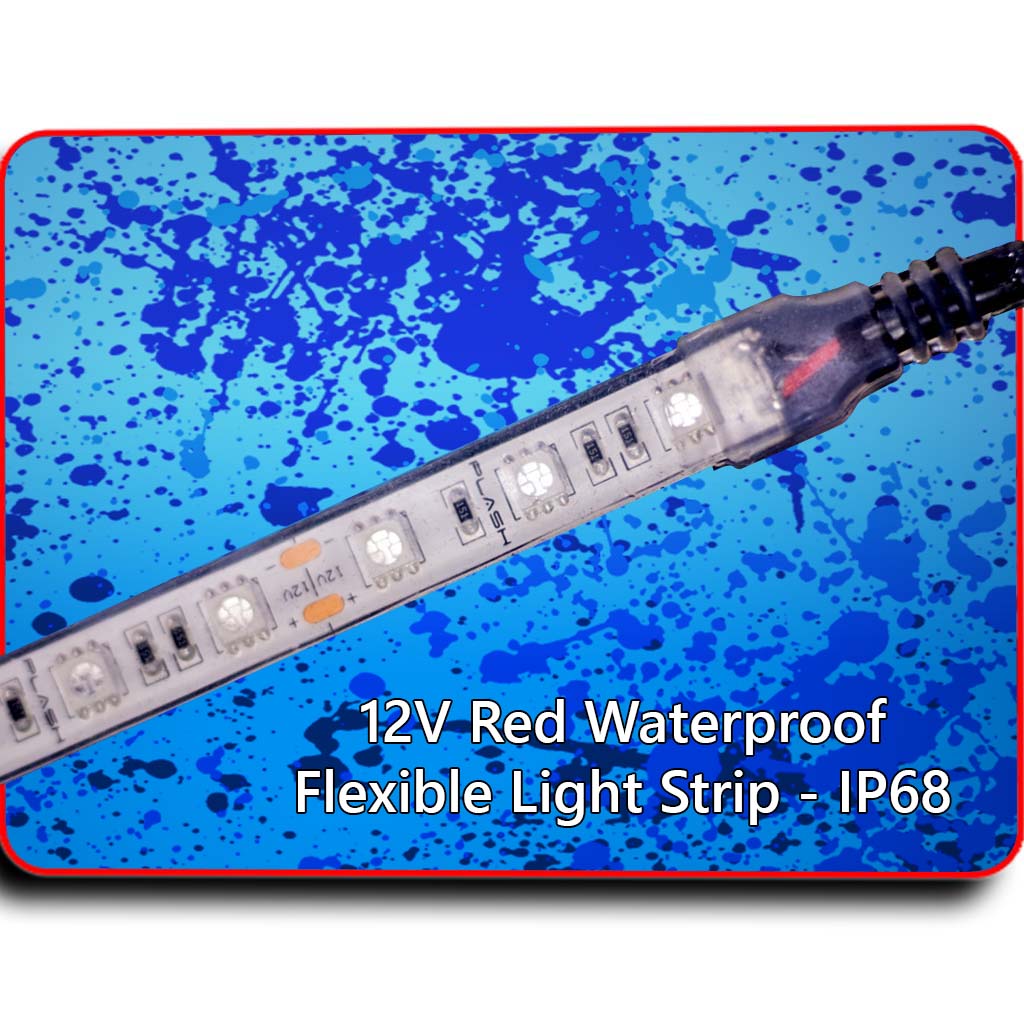Waterproof Flexible Light Strip - IP68 - 12V Red
