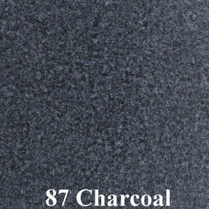 Close-up of 87 Charcoal 20 oz cut pile marine grade boat carpet, showing its soft, dense texture.