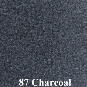 Close-up of 87 Charcoal 20 oz cut pile marine grade boat carpet, showing its soft, dense texture.