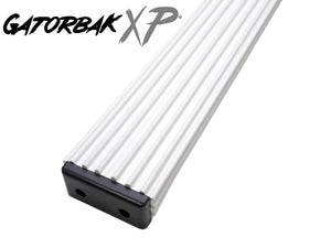 Gatorbak XP synthetic bunk cover in smoke gray with ribbed texture and black end cap.