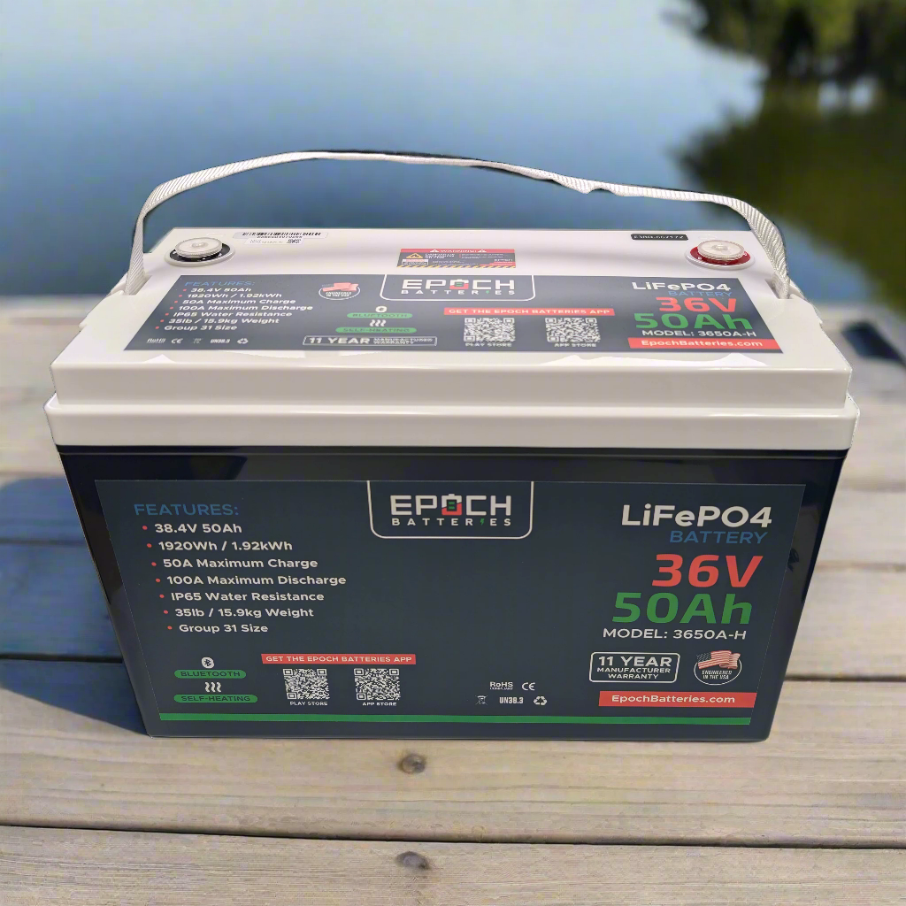 36V 50Ah Essential Series - Bluetooth & Heated LiFePO4 Battery