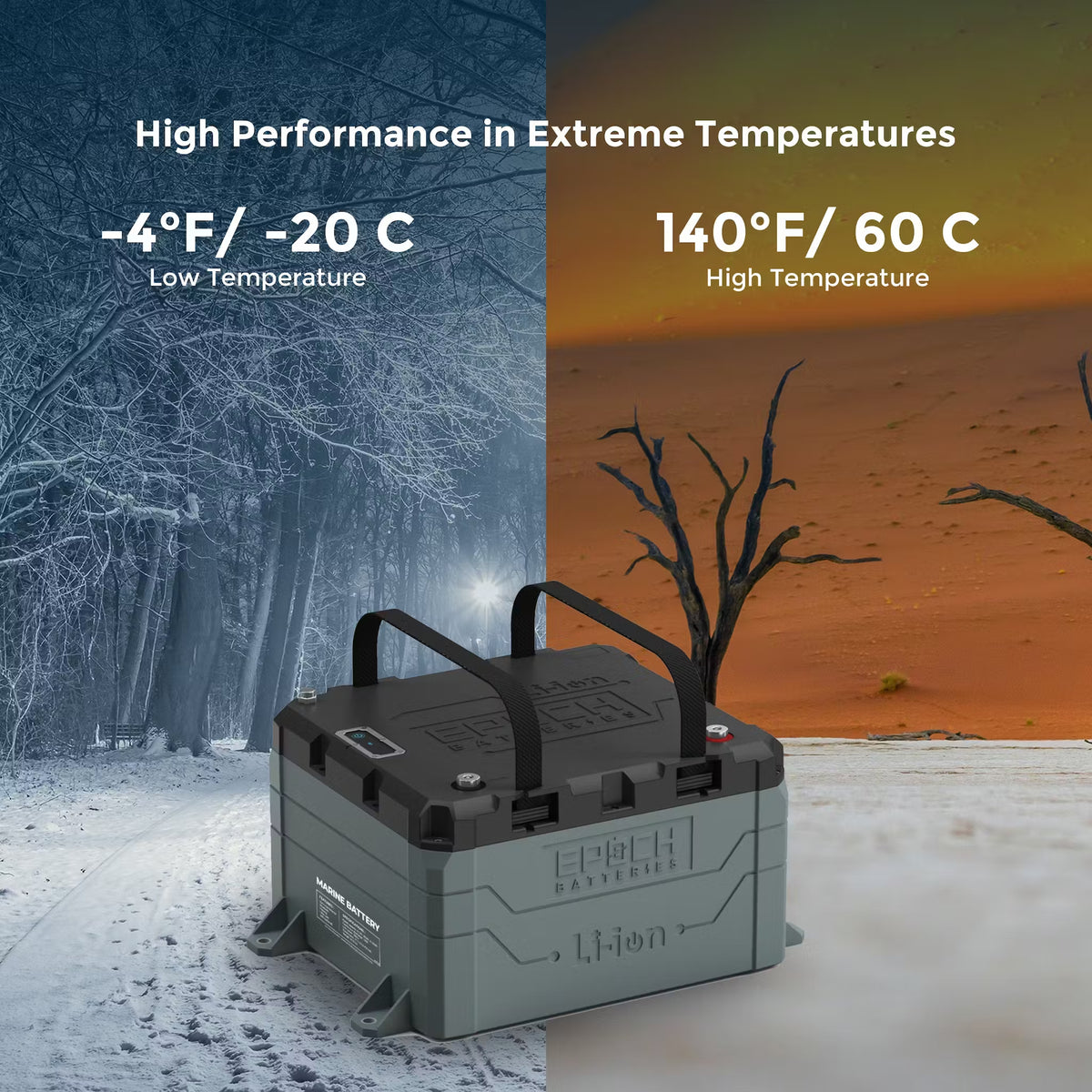 48V 100Ah EPOCH V2 Elite Series - LiFePO4 Electric Outboard Lithium Battery