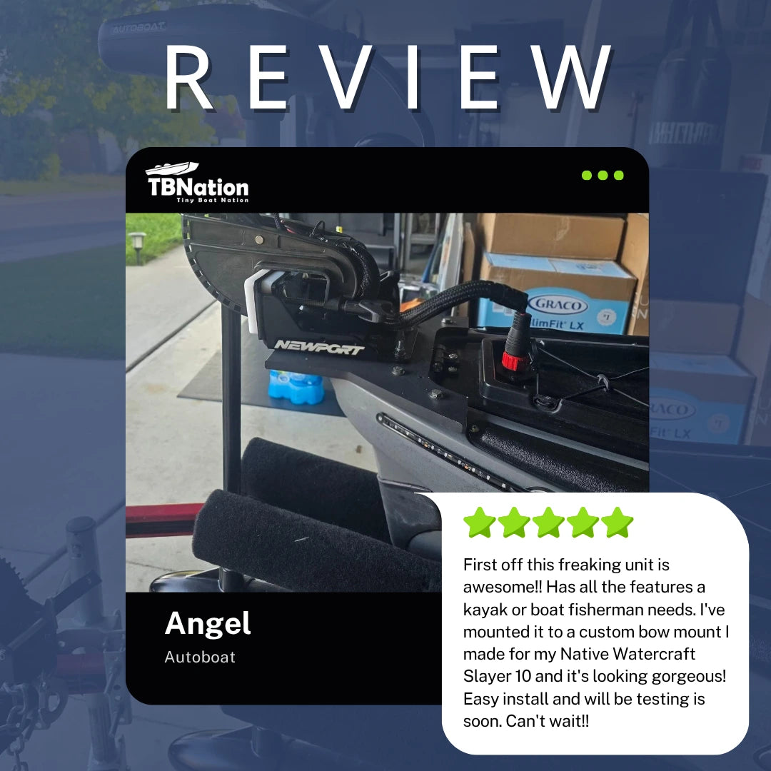 Customer review of AUTOBOAT Smart Head GPS Pro Anchor System installed on a 12V trolling motor