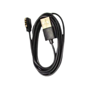 Black USB cable with connectors on a white background