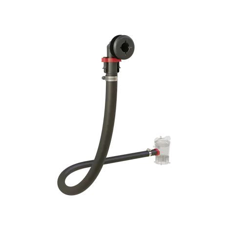 Flow-Rite 3/4" Bilge Kit with black hose, thru-hull, elbow, and Qwik-Lok sockets.