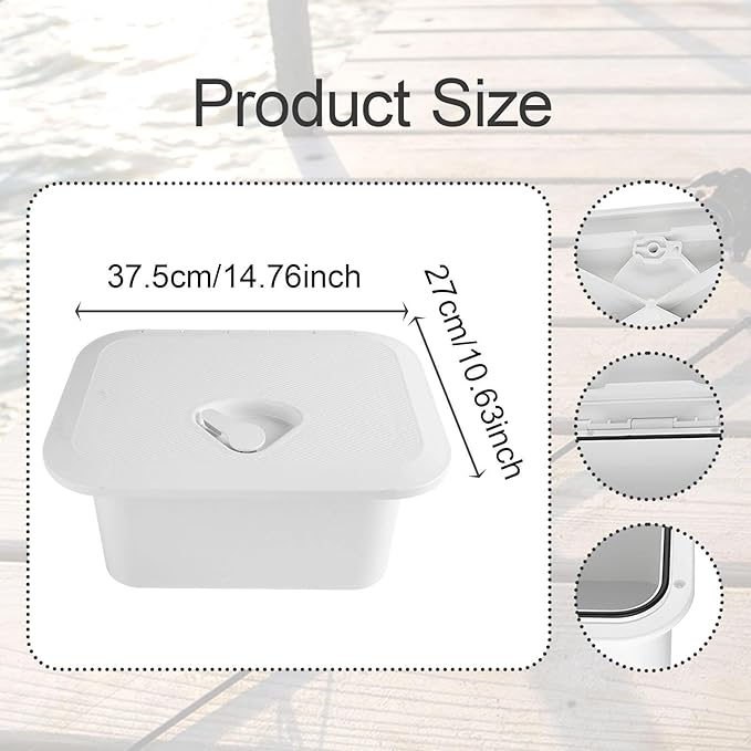 Boat Hatch with Tackle Box Storage (14.75&quot;x10.65&quot;)