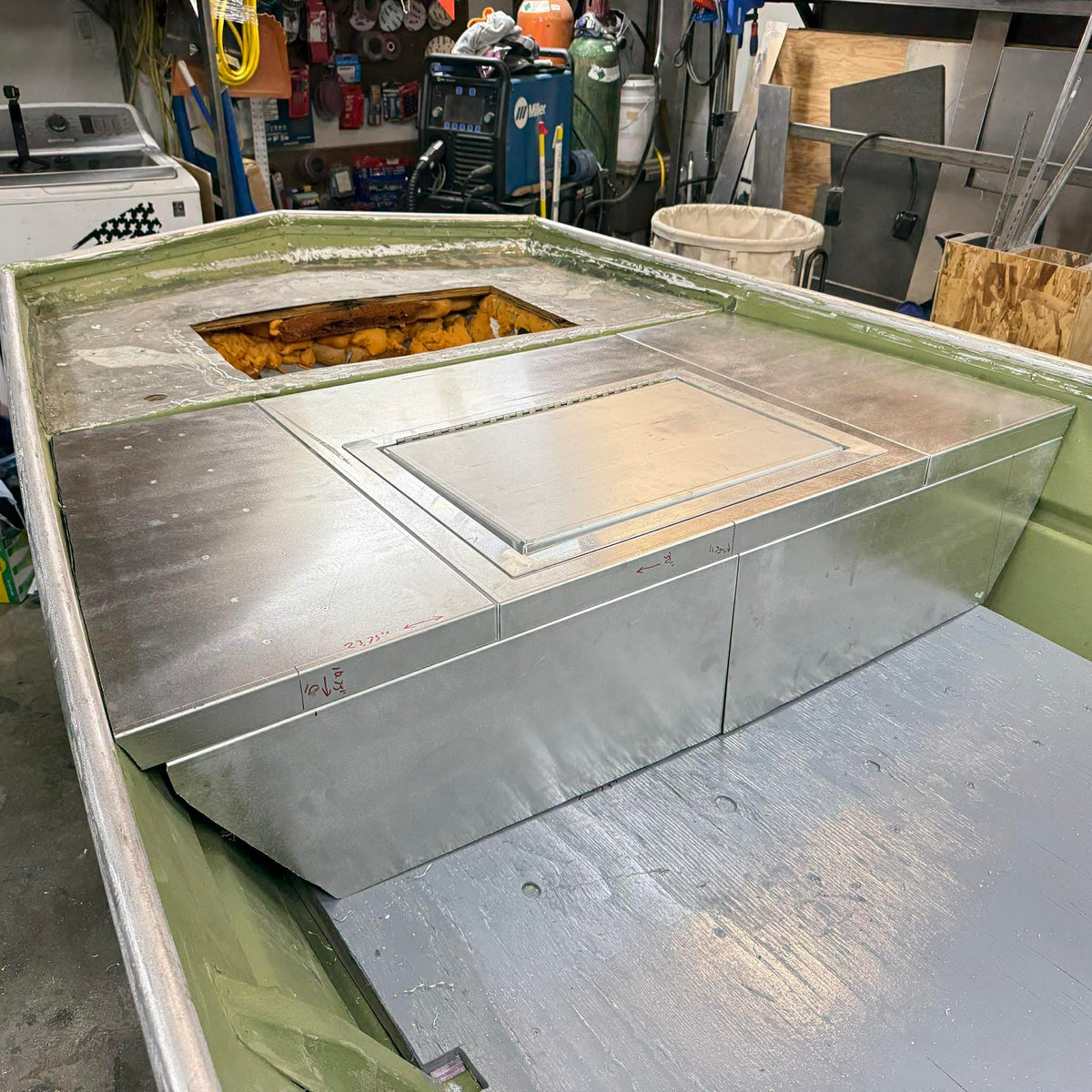 Fast-install aluminum Deck in a Box kit transforming a jon boat into a fishing machine.