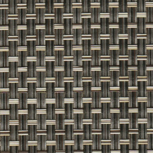 Close-up of DuraVinyl Marine Flooring, Catalina Series, showing a dark brown and beige woven vinyl pattern.