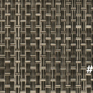 Close-up of DuraVinyl Marine Flooring, Catalina Series, featuring a woven pattern in dark and light brown vinyl.