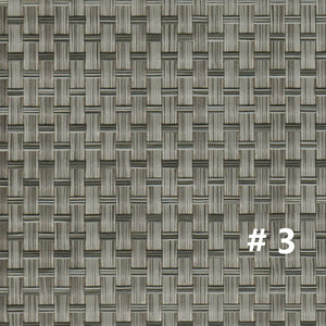 Close-up of DuraVinyl Marine Flooring #3, a woven gray vinyl with a textured basketweave pattern.