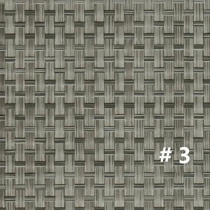 Close-up of DuraVinyl Marine Flooring #3, a woven gray vinyl with a textured basketweave pattern.