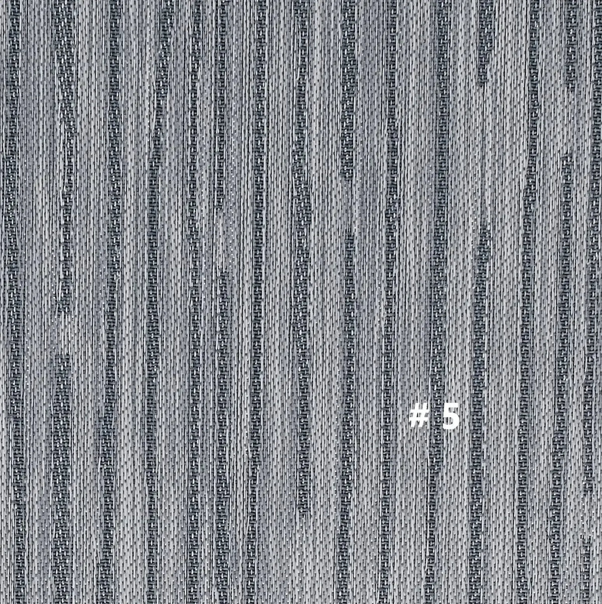 DuraVinyl Marine Flooring, Monterey Series #5, featuring a gray woven vinyl surface with vertical stripes.
