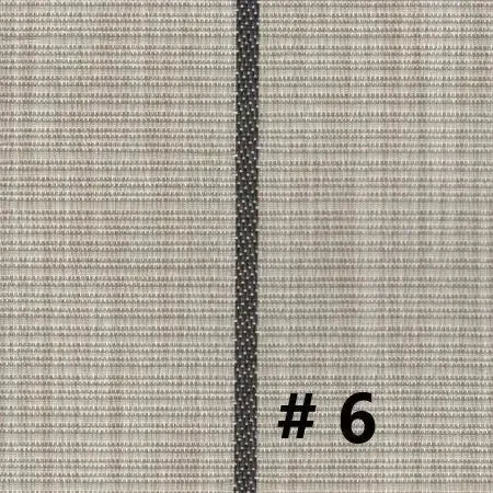 Teak Series DuraVinyl marine flooring, 8.5' wide, with light beige woven texture and a dark vertical stripe.