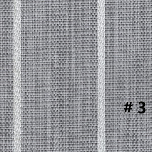 Gray woven vinyl marine flooring with subtle vertical white stripes, Teak Series #3.