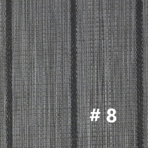 Dark gray woven marine vinyl flooring with subtle vertical stripes, suitable for boats and outdoor areas.