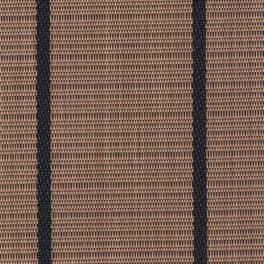 Woven DuraVinyl marine flooring in Teak Series, featuring light brown with dark vertical stripes.