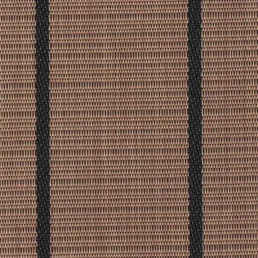Woven DuraVinyl marine flooring in Teak Series, featuring light brown with dark vertical stripes.