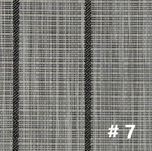 DuraVinyl Marine Flooring, Teak Series #7, light gray woven vinyl with dark pinstripes.