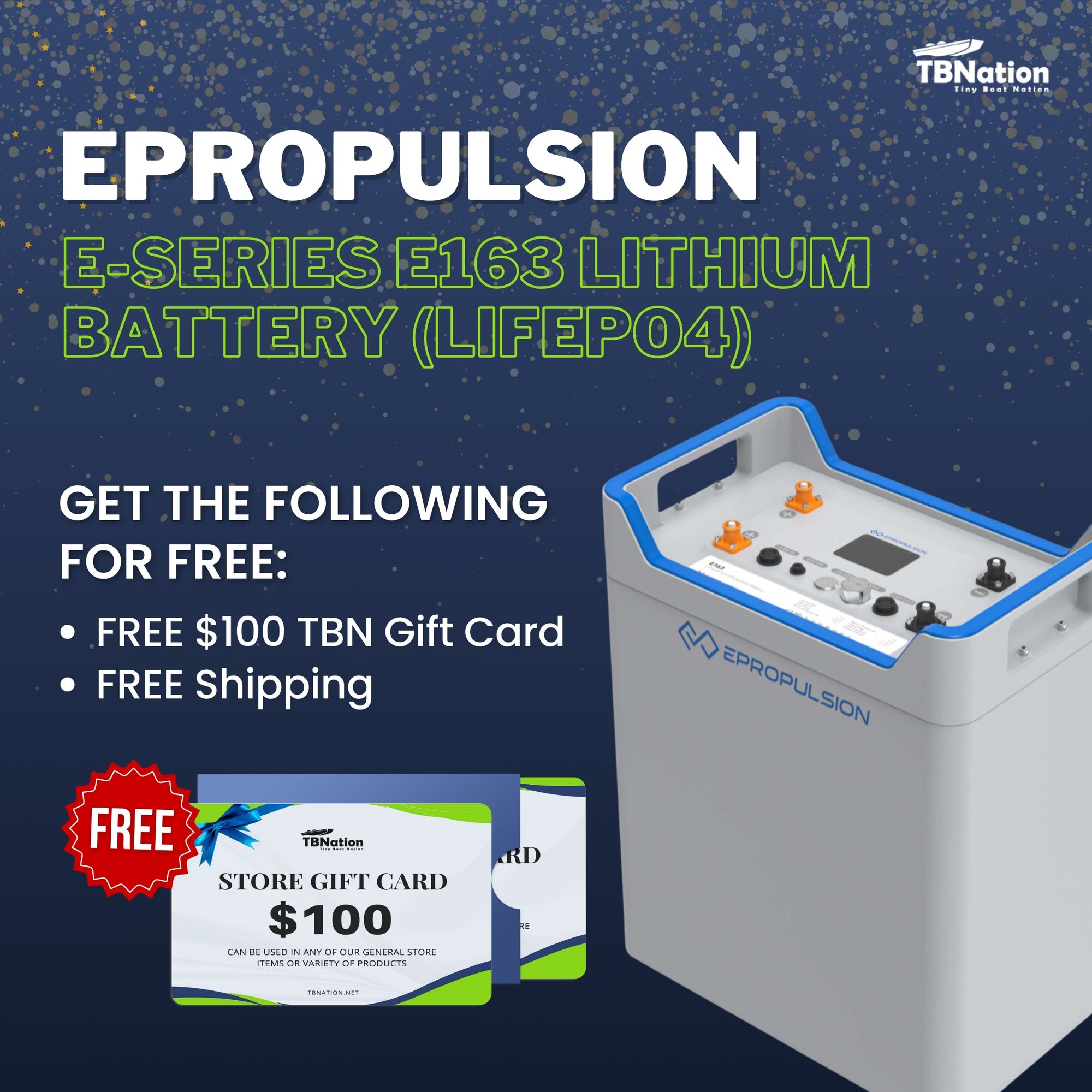 EPropulsion E-Series E163 Lithium Iron Phosphate Battery (LiFePO4)