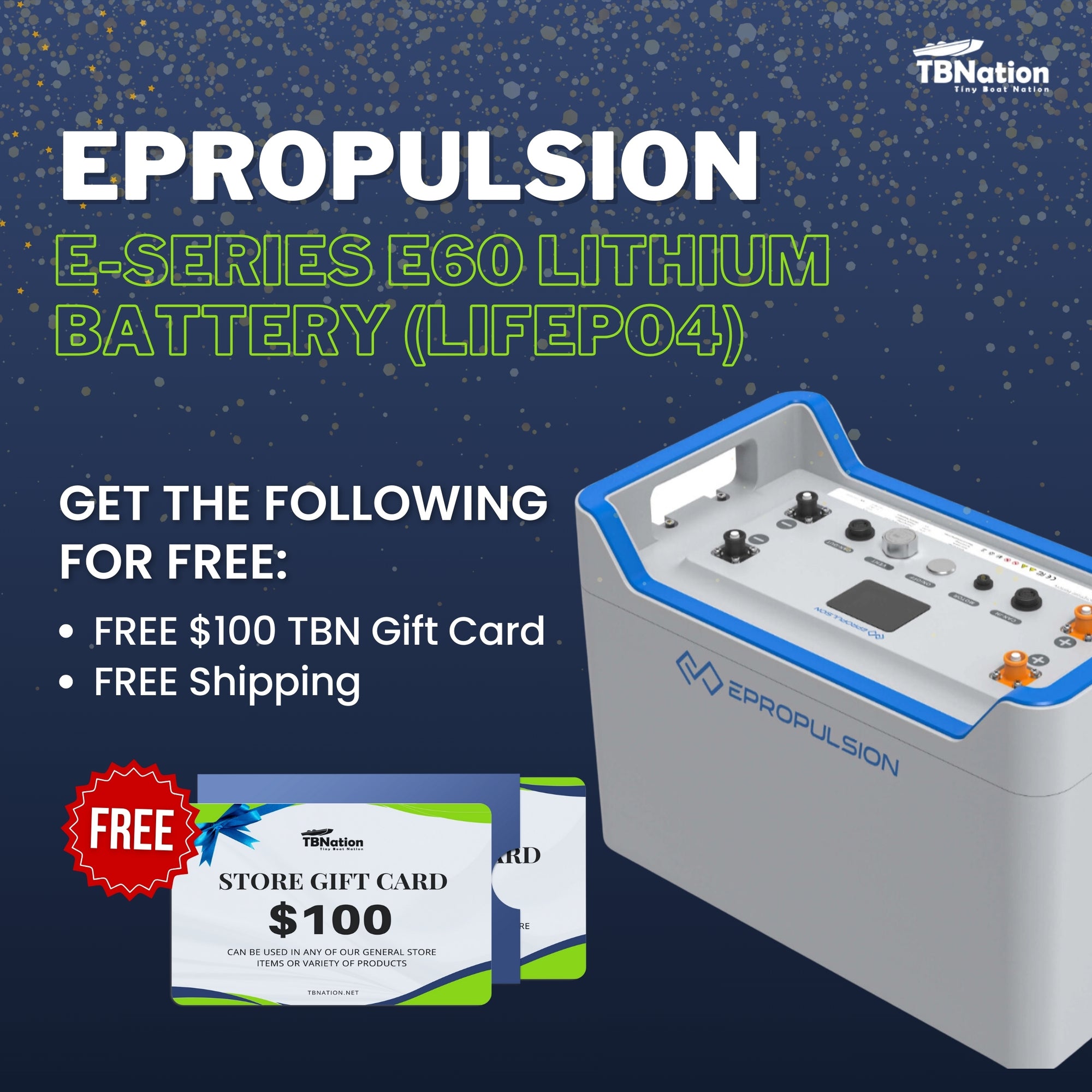 EPropulsion E-Series E60 Lithium Iron Phosphate Battery (LiFePO4)