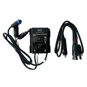 EPropulsion Spirit 1.0 Plus solar charge controller with cables, black, compact design.