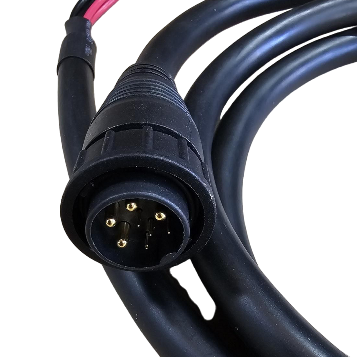 Black ePropulsion Spirit 1.0 48V battery cable with a 4-pin male connector and thick insulation.