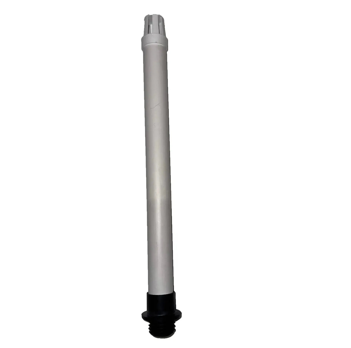 Flow-Rite 12" gray standpipe with black base for livewell overflow.