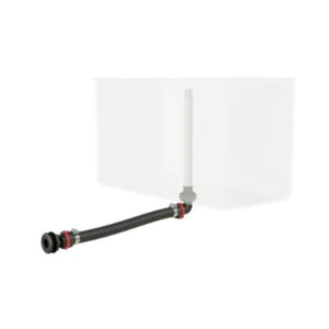 Flow-Rite Livewell Standpipe Drain Kit with black hose, thru-hull, and Qwik-Lok sockets.