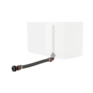 Flow-Rite Livewell Standpipe Drain Kit with black hose, thru-hull, and Qwik-Lok sockets.