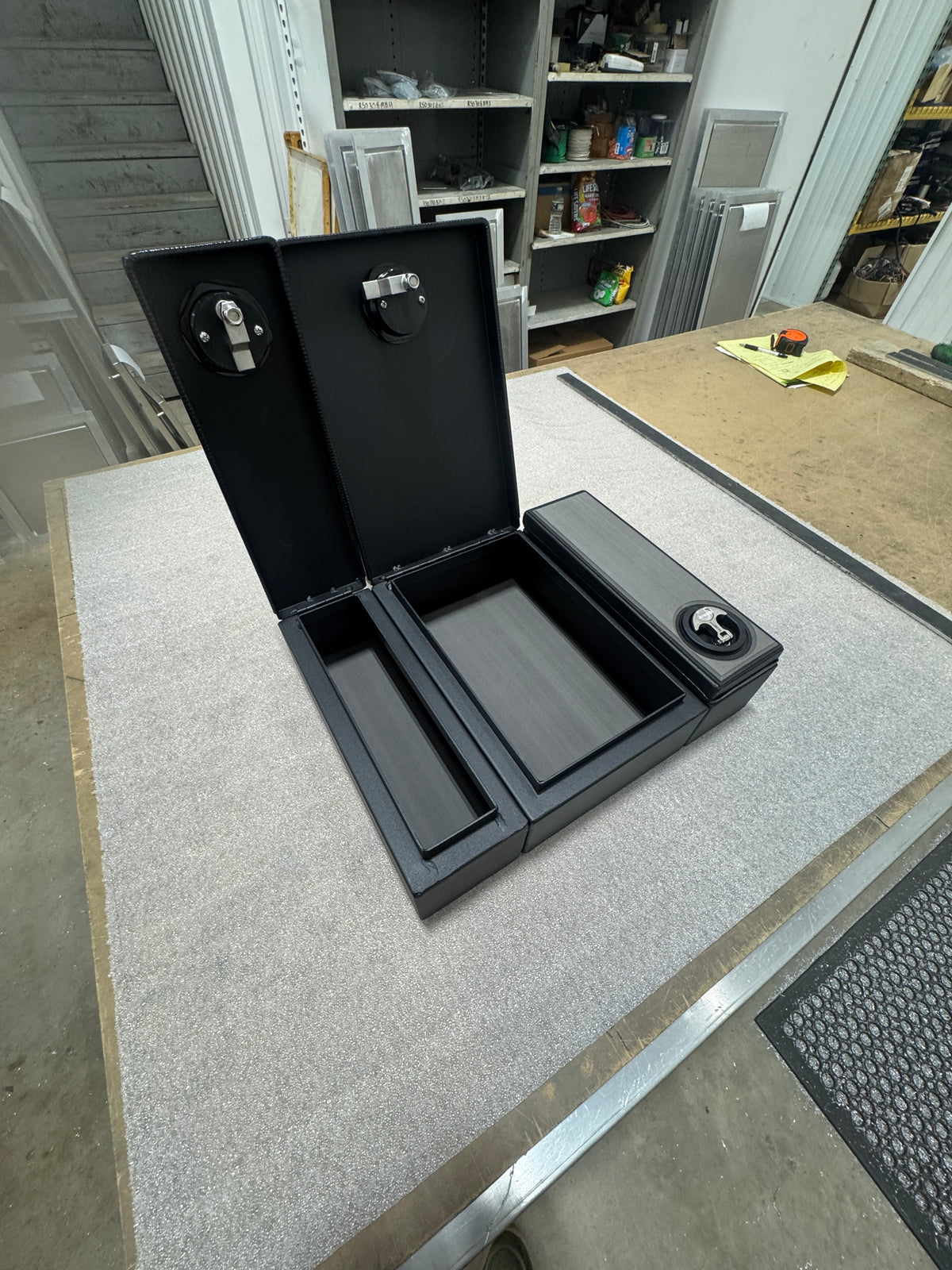 Heavy Duty CUSTOM Aluminum Center Console Box With Dry Hatch