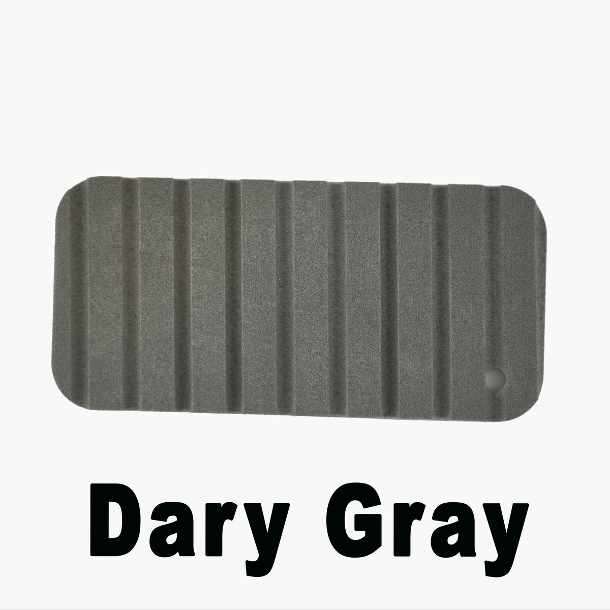 Dary Gray Hydro Turf Cut Groove EVA foam traction mat sample, showing textured surface.
