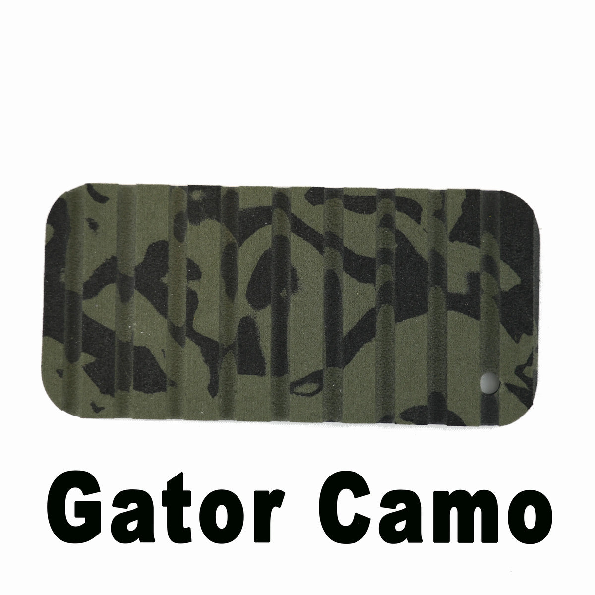 Hydro Turf Cut Groove EVA foam traction mat in Gator Camo, showing textured surface and black patterns.