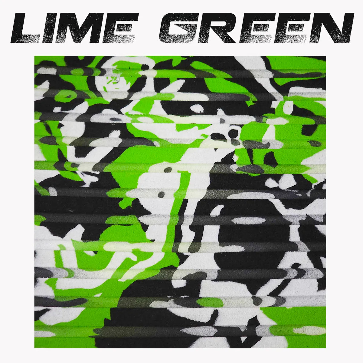 Lime Green Hydro Turf EVA foam traction mat with cut groove pattern and camo design.