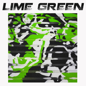 Lime Green Hydro Turf EVA foam traction mat with cut groove pattern and camo design.