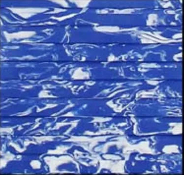 Hydro Turf Cut Groove EVA foam traction mat in blue and white marbled camo.