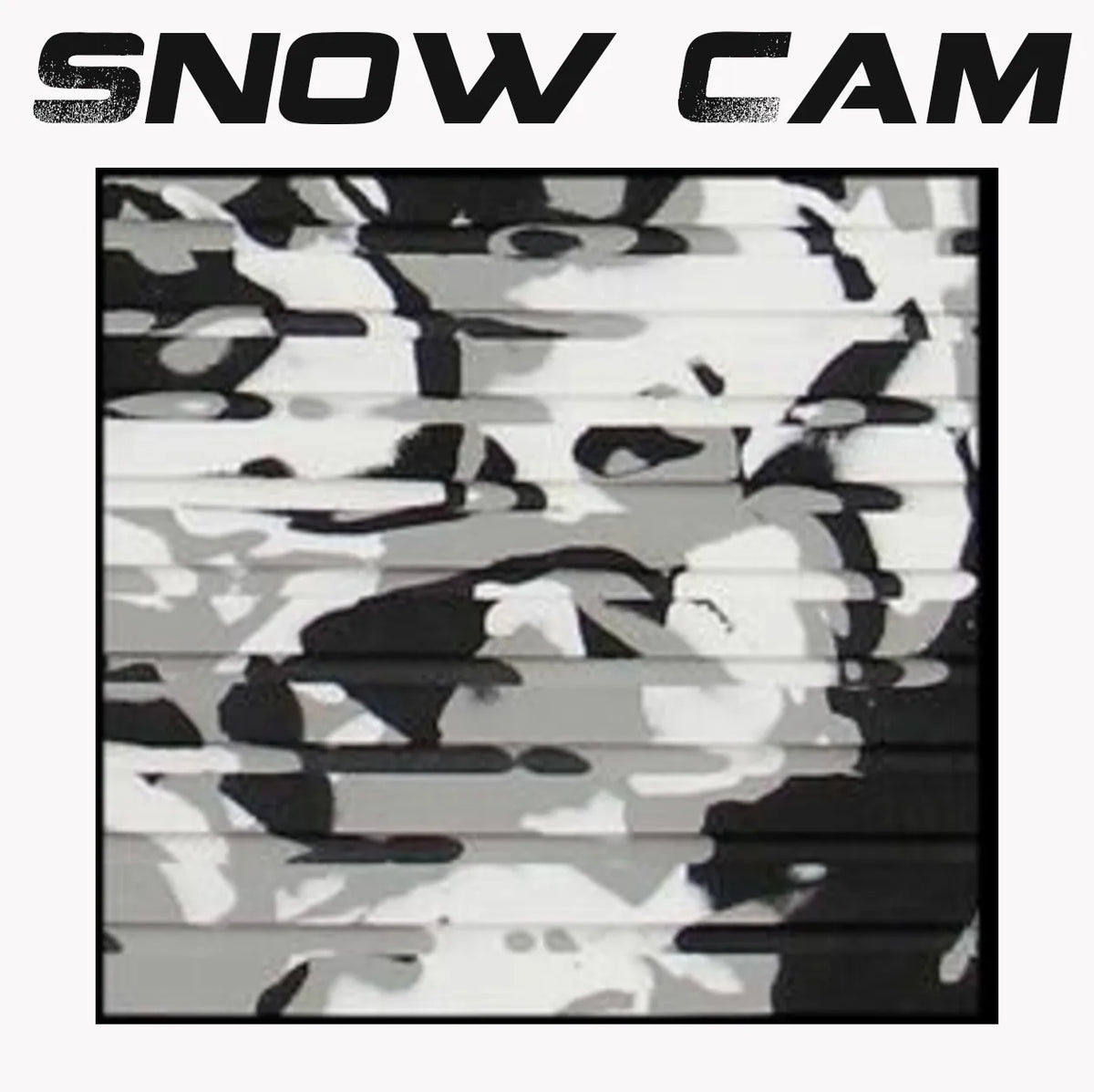 Hydro Turf Cut Groove EVA foam traction mat in Snow Camo, featuring a black, white, and gray camouflage pattern.