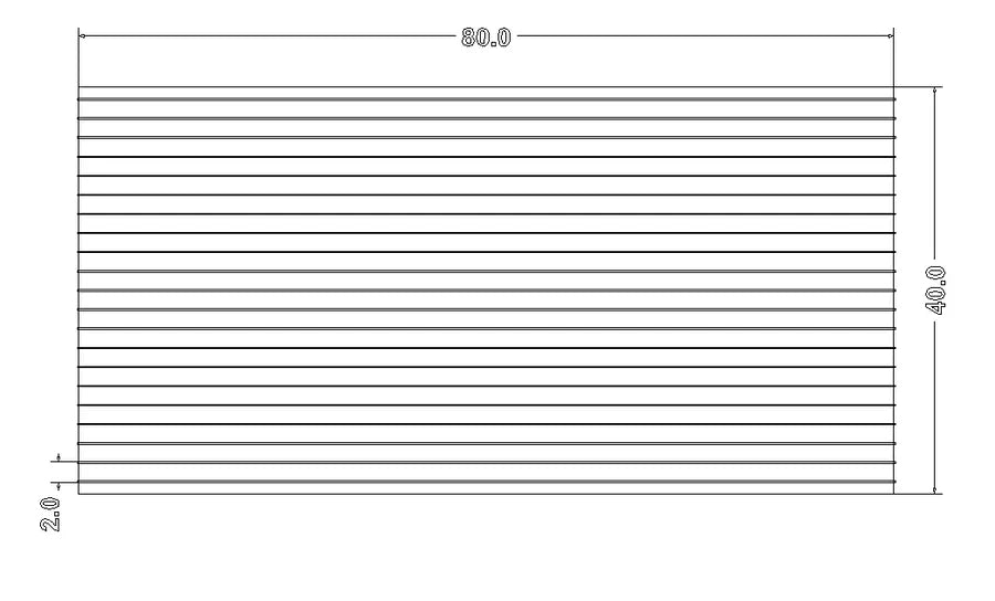 Hydro Turf Pro Series 40"x80" EVA foam mat sheet with horizontal grooves and dimensions.